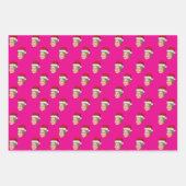 ユニークパーソナライズされた顔Santa Hat ラッピングペーパーシート (正面2)