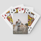 ユニークパーソナライズされたFamily Script写真 トランプ (裏面)