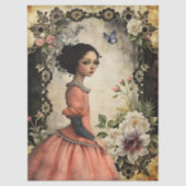 ユニークビクトリアンエレガントフローラ園の少女 薄葉紙 (正面)