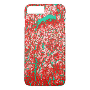 ユニークピカッコいいンク赤の緑の抽象芸術パターン iPhone 8 PLUS/7 PLUSケース