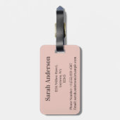 ユニークピフェミニンッかわいらしクの幾何学的パターン ラゲッジタグ (裏面縦)