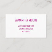 ユニークピモダンッはっきりしたクタイポグラフィクリエイティブ 名刺 (裏面)