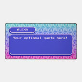 ユニークピンクブルークールレトロゲーム デスクマット (正面)