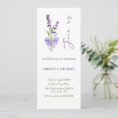 ユニークファッションラシンプルベンダーブーケ手書き 招待状 (スタンド正面)