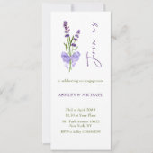 ユニークファッションラシンプルベンダーブーケ手書き 招待状 (正面)