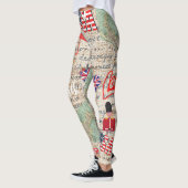 ユニークファッション統一された州地図と文字素朴 レギンス (左)