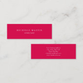 ユニークフェミニン独占的専用ピンク スキニー名刺 (正面/裏面)