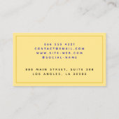 ユニークフローラバラ、マスタードエレガント金ゴールド コーリングカード (裏面)