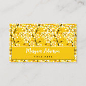 ユニークフローラバラ、マスタードエレガント金ゴールド コーリングカード (正面)