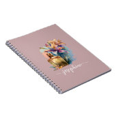 ユニークフローラフェミニンウォーター色のユリーマウヴ ノートブック (右側)