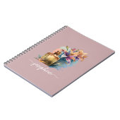 ユニークフローラフェミニンウォーター色のユリーマウヴ ノートブック (左側)