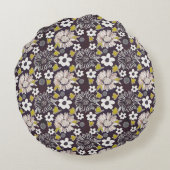 ユニークフローラヴィンテージパターン ラウンドクッション (裏面)