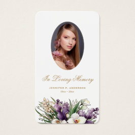 ユニークフローラ写真葬儀記念祈りの言葉カード