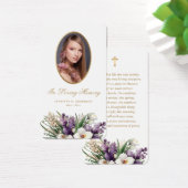 ユニークフローラ写真葬儀記念祈りの言葉カード (デスク)