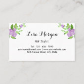 ユニークフローラ水彩画モダン面カード 名刺 (裏面)