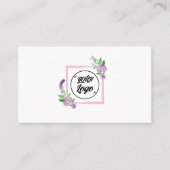 ユニークフローラ水彩画モダン面カード 名刺 (正面)