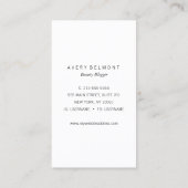 ユニークフローラ顔美しい 名刺 (裏面)