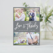 ユニークブスタイリッシュラ結婚シスクリプトのサンキューカード サンキューカード (スタンド正面)