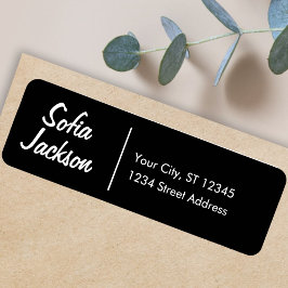ユニークブラックネームトポグラフィー 戻り住所 ラベル