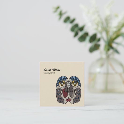 ユニークプロフェッショナルアーティスモダント スクエア名刺 (スタンド正面)