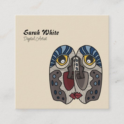 ユニークプロフェッショナルアーティスモダント スクエア名刺 (正面)