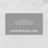 ユニークプロフェッショナルトレンディータイポグラフィ 名刺 (裏面)