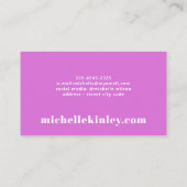 ユニークプロフェッショナルトレンディータイポグラフィ 名刺 (裏面)