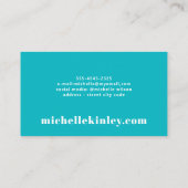 ユニークプロフェッショナルトレンディータイポグラフィ 名刺 (裏面)