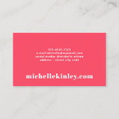 ユニークプロフェッショナルトレンディータイポグラフィ 名刺 (裏面)