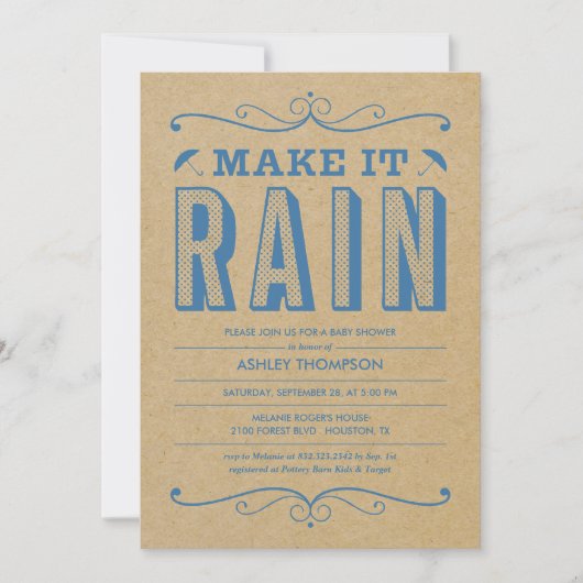 ユニークベビーシャワー招待状 招待状 (正面)