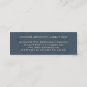 ユニークベーカリーのピ転がン2行の名前のカスタム スキニー名刺 (裏面)