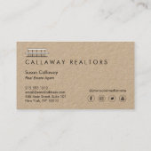 ユニークホームモダンロゴIIエステートクラフト 名刺 (裏面)