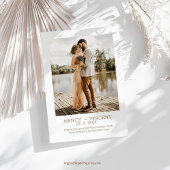 ユニークボーホシンプルエレガントテキストフォト｜ウェディング セーブザデート