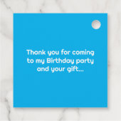 ユニークボーリング誕生日パーティメッセージカード フェイバータグ (裏面)