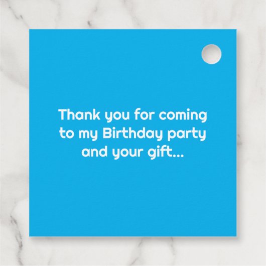 ユニークボーリング誕生日パーティメッセージカード フェイバータグ (裏面)