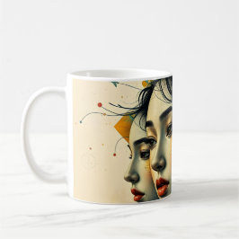 ユニークポップ・アートの文インスパイア化デザイン コーヒーマグカップ