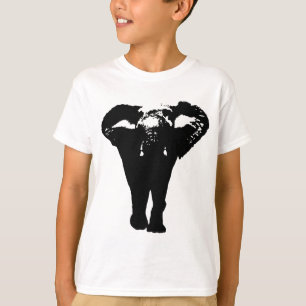 ユニークポップ・アートの象 Tシャツ