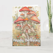 ユニークマッシュルームフォレストヴィレッジイラストレーション カード (正面)