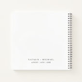 ユニークミニマルシンプルエレガントウェディングゲストブック ノートブック (裏面)