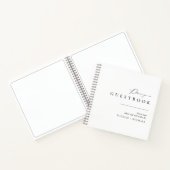 ユニークミニマルシンプルエレガントウェディングゲストブック ノートブック (内部)