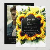 ユニークミニマル花結婚病 セーブザデート (正面/裏面)