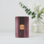 ユニークモダンエレガント金ゴールドモノグラムの 名刺 (スタンド正面)