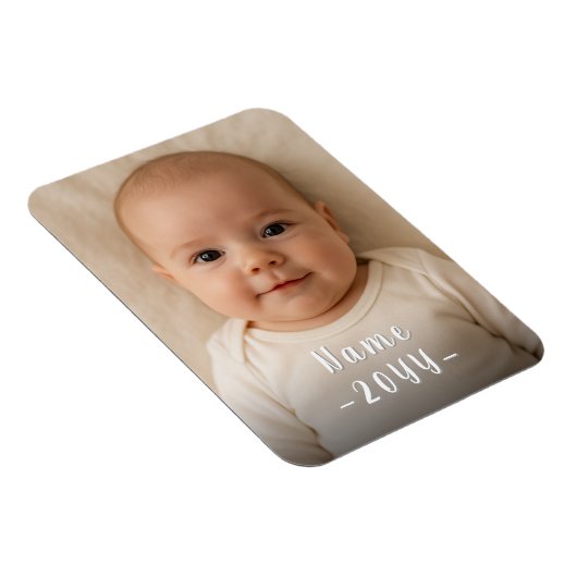 ユニークモダンカスタムベビー文字付き写真 マグネット (右側)