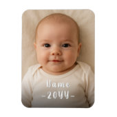 ユニークモダンカスタムベビー文字付き写真 マグネット (縦)