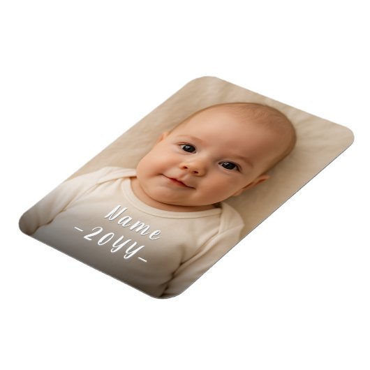ユニークモダンカスタムベビー文字付き写真 マグネット (左側)