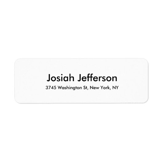 ユニークモダンクリエイティブプレーン白黒 ラベル (正面)