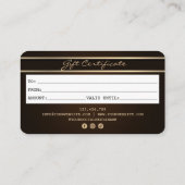 ユニークモダンクレジットカード証明書 名刺 (裏面)