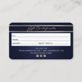 ユニークモダンクレジットカード証明書 名刺 (裏面)