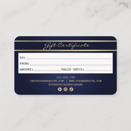 ユニークモダンクレジットカード証明書 名刺 (裏面)