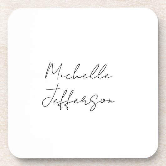 ユニークモダンスタイリッシュ書名の追加 コースター (正面)